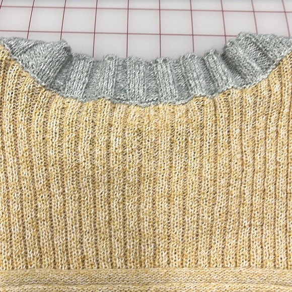 HEM & THREAD Color Block SLV Tassel Drop Shoulder Boho/Beach Pastel Sweater SZ L - Picture 11 of 16